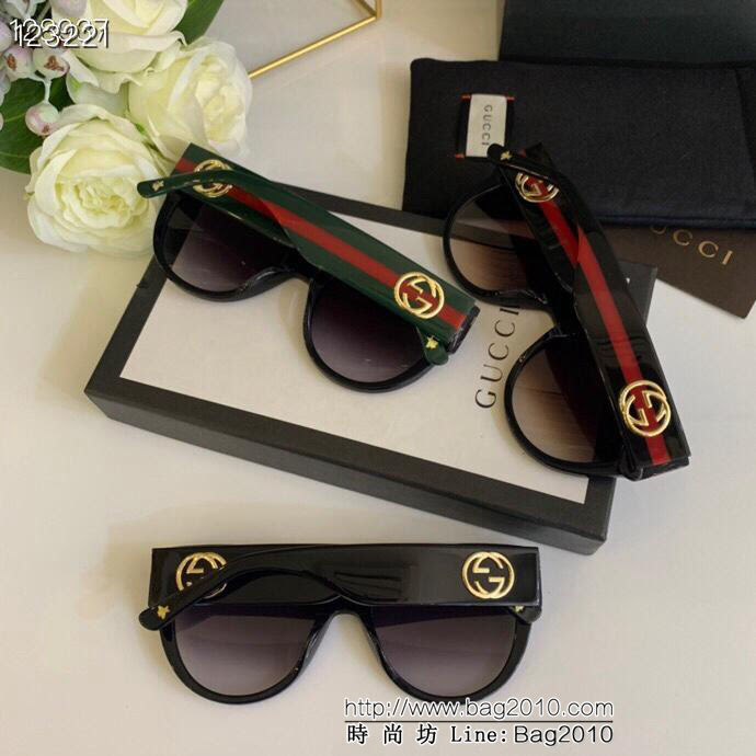 GUCCI古馳 GG 3684FS 經典三色條紋 時尚潮流 男女款 太陽鏡  lly1385